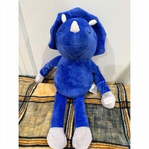 Tiny Dreamers Triceratops Dinosaur Plush Stuffed Animal Blue Long Legs